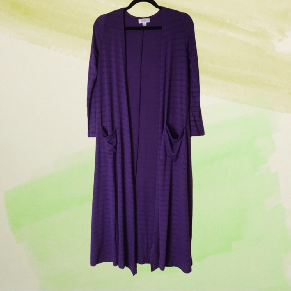 CLEARANCE Lularoe Sarah purple knit long cardigan